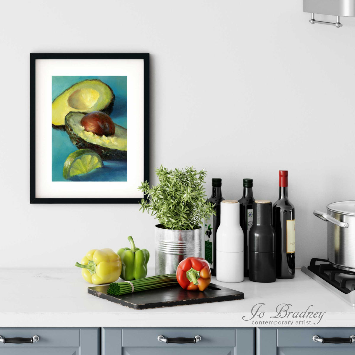 Soft Center - Avocado Art Print  food still life for kitchen art wall –  Galleria Fresco