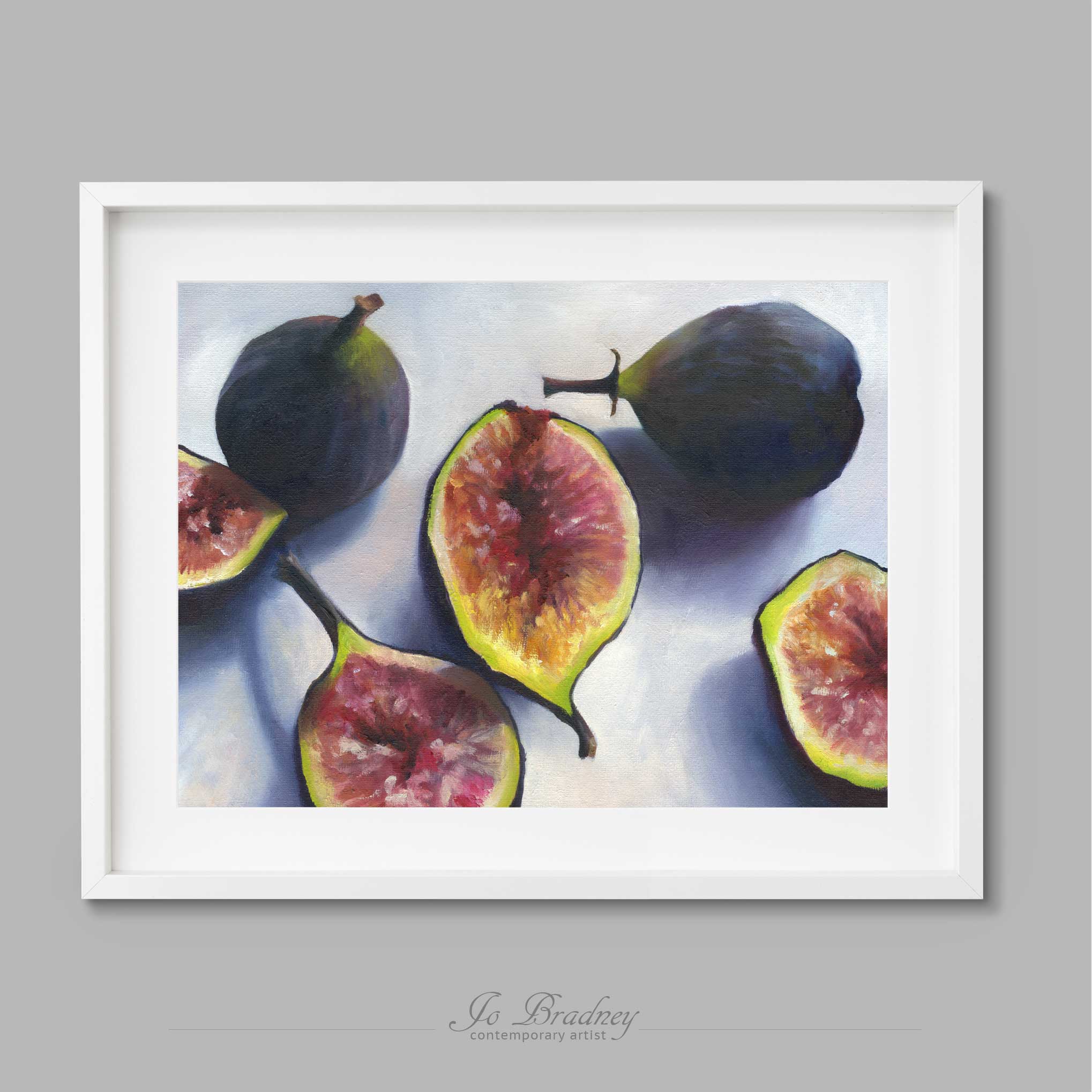 Figs hotsell oil painting, Fruit Still life on canvas board