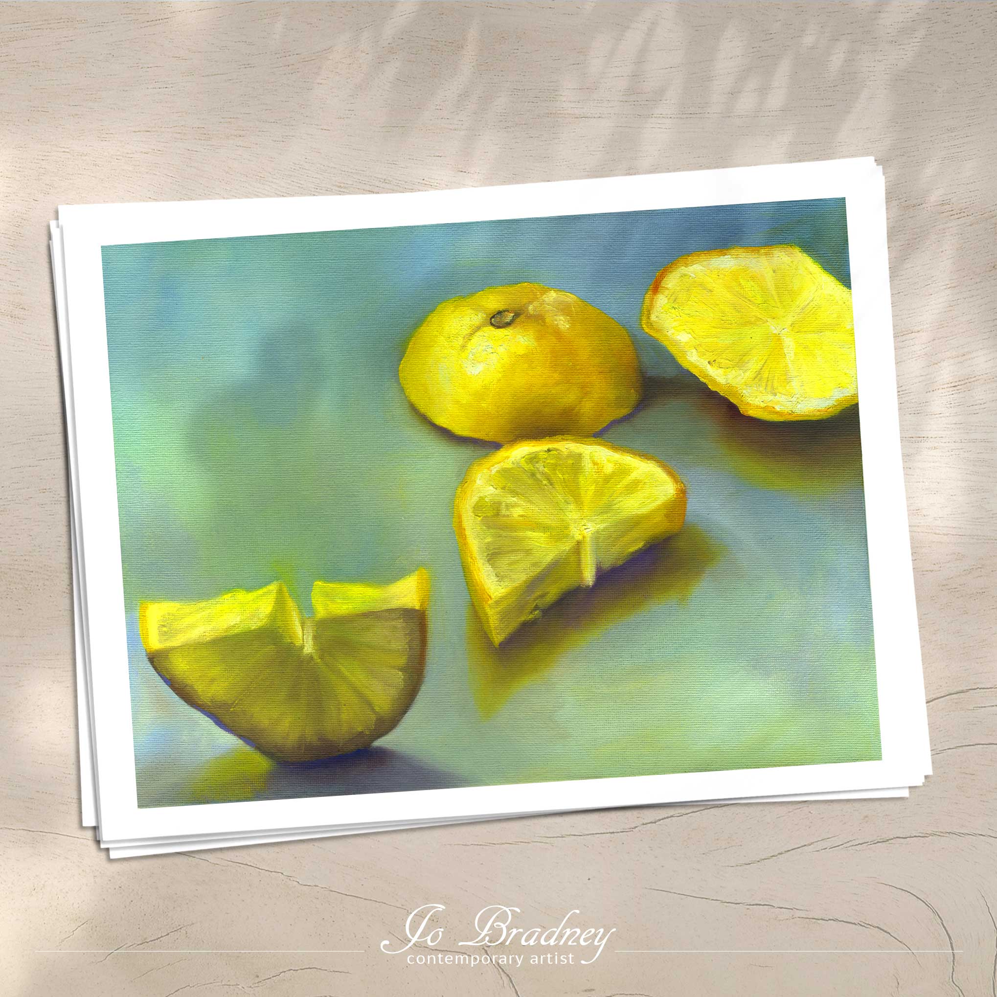 Lemon still life painting fruit selling painting kitchen decor